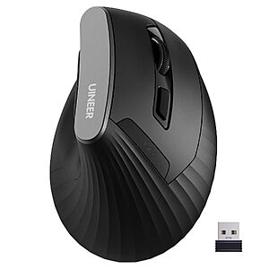 Uineer Vertical Ergonomic 2.4GHz Wireless Mouse w/ Adjustable DPI & Silent Click $8.99 + Free Shipping w/ Prime or on $35+