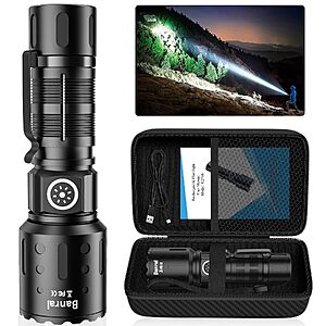 1000-Lumen Banral Rechargeable LED Tactical Flashlight w/ Case $8.49 + Free Shipping w/ Prime or on $35+