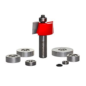 Freud 32-526: flush, 1/8",1/4",5/16",3/8",7/16",1/2" Depth Rabbeting Bit with Bearings $71.79
