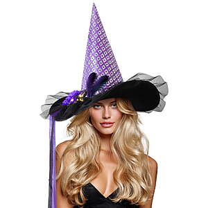 $11.27 FS WALMART+ Marketplace Halloween Witch Hats for Women with Lamp Cosplay