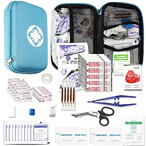 First Aid Kit 277PCS Car Home Camping Essentials Blue Emergency Kit YIDERBO $9.99