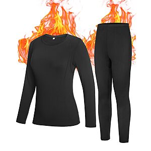 Roadbox Thermal Underwear Set for Women Fleece Lined Long Johns Base Layer $9.99