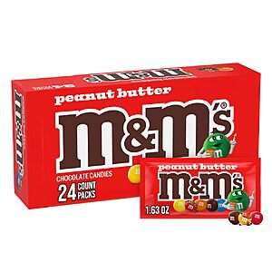 24-Count 1.63-Oz M&M's Peanut Butter Chocolate Candy $14.88 w/ S&S + Free Shipping w/ Prime or on $35+