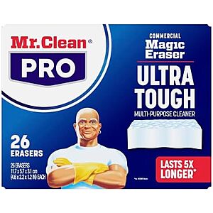 [SnS] $23.11 | 26-Pack Mr. Clean PRO Magic Eraser Ultra Pro, Heavy Duty Cleaning Sponges at Amazon