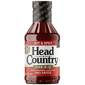 $6.25 | 20-Oz Head Country Hot & Spicy BBQ Sauce at Amazon