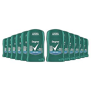 [SnS, AC] $16.29 | 12-Pack 1.7-Oz Degree Men Protection Antiperspirant Deodorant Cool Rush at Amazon