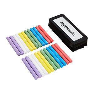 24-Count Amazon Basics Dustless Chalk w/ Eraser $4.39 w/ S&S + Free Shipping w/ Prime or on orders over $35