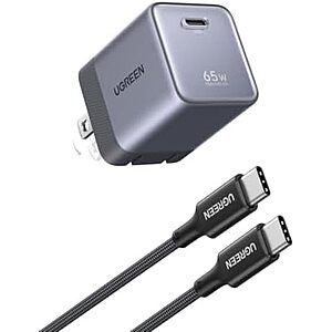 [Prime] $24.99 | 65W UGREEN Nexode Air USB-C GaN Charger w/ Foldable Prongs & 100W USB-C Cable at Amazon