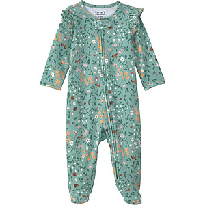 Carter's Child of Mine Baby Sleep 'N Play, Sizes Preemie-6/9 Months (Green Floral) $4.04