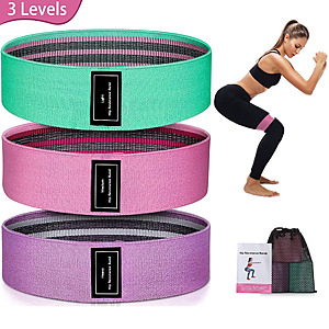cyrico 3-Pack Fabric Resistance Bands $10.79