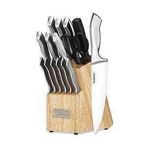 Cuisinart Classic Stainless Steel 15-Piece Knife Block Set $79