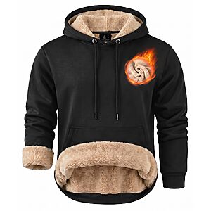 ZITY Men's Heavy Sherpa Lined Pullover Hoodie Sweatshirt w/ Kangaroo Pocket (Various, Medium - 3X-lLarge) from $16.28 + Free Shipping w/ Prime or on $35+
