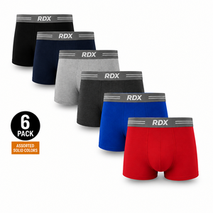 6-Pack RDX Men's 100% Cotton Boxers (S-3XL, Flex Waistband) $15 + Free Shipping