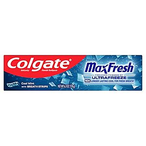 [AC] $1.79* | 6.3oz. Colgate MaxFresh Fluoride Anticavity Toothpaste (Cool Mint) at Amazon