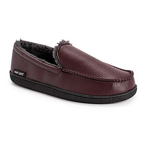 MUK LUKS Men's Moccasin Slippers (Brown or Black) $14.97