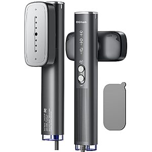 OGHom 1000W 2-in-1 Dual-Voltage Travel Garment Steamer & Iron (Black) $18.99 + Free Shipping w/ Prime or on $35+