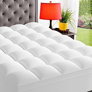 ELEMUSE Queen Mattress Topper, Extra Thick Pillow Top Mattress Pad Cover $35.99 AC