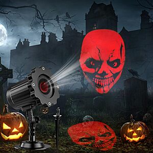 Amazon – 3D Dynamic Skull Halloween Projector - $17.99 w/ Code