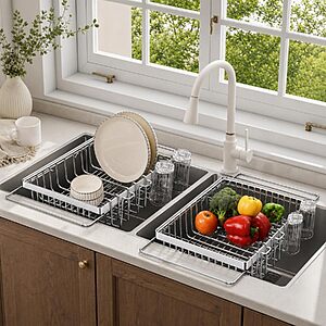 ZHOHO TANT Dish Drying Rack, 2 Pack Dish Drainer with Cup Holder $24.49 + Free Shipping