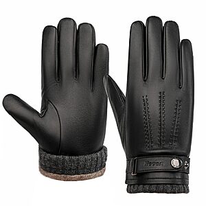 Amazon – Men's Genuine Sheepskin Leather Gloves - $16.79 w/ Code