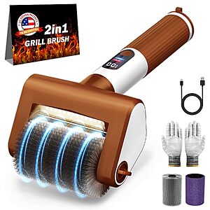 Electric BBQ Grill Cleaning Brush w/ 800RPM Brushless Motor, 4000mAh Battery & 2 Replaceable Heads (GB01 Max) $14.99 + Free Shipping w/ Prime or on $35+