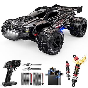 DEERC 9312E 1/18 Scale Fast RC Cars, 42+ KPH 4WD Off Road Remote Racing Car - $53.99 AC