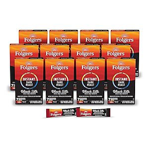 [SnS] $9.30* | 12-Pk 7-Ct Folgers Black Silk Instant Coffee Crystals Singles at Amazon