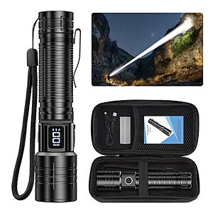 [Prime] AdamStar LED Rechargeable Flashlight w/ Zoomable Beam, 3000mAh & USB-C Charging $7.99 + Free Shipping