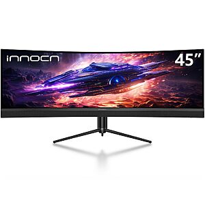 INNOCN 45C1R 45" 5K2K 5120 x 1440p Ultrawide Curved Gaming Monitor, R1500, HDR400, USB Type-C 90W Power Delivery, PIP/PBP, Built-in Speaker, Height Adjustable $549.49