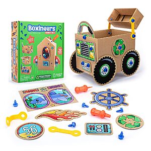 Educational Insights Boxineers Cardboard Vehicles STEM Craft Kit $14.99 + Free Shipping w/ Prime or on $35+