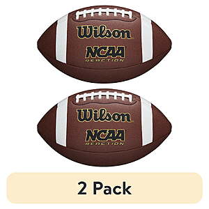 (2 pack) Wilson NCAA Reaction Recreational Football - Brown, Official Size (Ages 14 and up) ( 4 Pack $65.94 ) $35.88