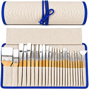 24-Piece Professional Paint Brush Set (White) $8.99 + Free Shipping w/ Prime or on $35+