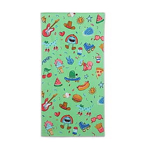 Mainstays Kids Cotton Blend Beach Towel, Charm Toss, 30 in x 60 in ( Other Beach Towels Also On Sale) $4