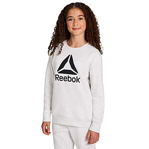 Reebok Girl's Game Day Fleece Crewneck(Egret Heather, Size L Only) $5.56 + Free S&H w/ Walmart+ or $35+