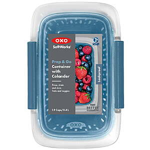 0.44-L OXO Prep & Go Leakproof Fruit Storage Container w/ Colander (Arctic Blue) $7.88 + Free Shipping w/ Walmart+ or on $35+