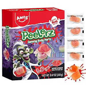 48-Count Amos Halloween Peelerz Body Parts Gummy Candy $7.64 w/ S&S + Free Shipping w/ Prime or on $35+