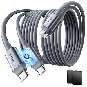 2-Pack 5' LISEN Tap 1 S 240W USB-C to USB-C Magnetic Cable $13.99 + Free Shipping w/ Prime or on $35+