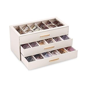 Lolalet 18-30 Slots Sunglasses Organizer Case 4 Colors - $31.49