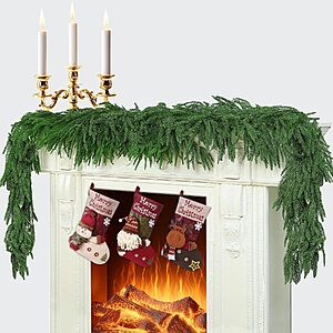2-Pack 6' IPOOLTENG Artificial Norfolk Pine Christmas Garland $11.49 + Free Shipping w/ Prime or on $35+