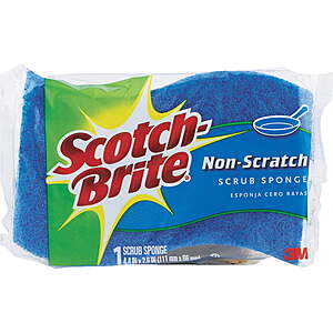 $1.38 FS WALMART+ or Pick Up Scotch-Brite Non-Scratch Scrub Sponge 1 count