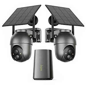 SEHMUA Home Security Cameras Wireless Outdoor, Solar Powered, 2-Cam System $69.99