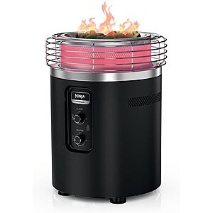 $349* | Ninja Fireside360 Fire Pit & Heater, 80,000 BTU, 3 Modes, Push Start, Black at Amazon