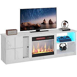 63" Pinmoco Electric Fireplace TV Stand for TVs up to 70" (Various Colors) from $156 + Free Shipping