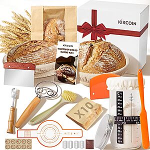 [Prime] 13-Piece Kikcoin Banneton Bread Proofing Basket & Sourdough Starter Kit $13.49 + Free Shipping