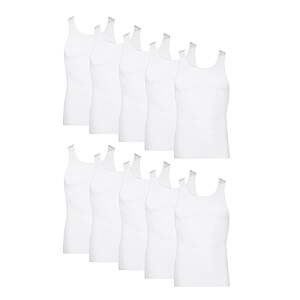 (Size M) Hanes Men's Tank Tops Undershirt, Moisture-Wicking, Cotton Ribbed Tanks, White or Black/Grey Multipacks
