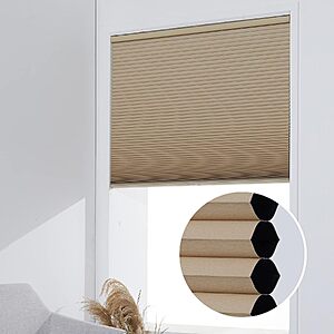 30" x 48" Persilux Cordless Blackout Cellular Window Shades (Beige) $17.87 + Free Shipping w/ Prime or on $35+