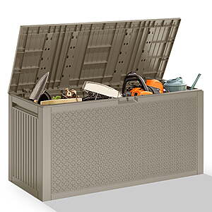 90 Gallon Segmart Resin Outdoor Storage Box, Multi-function Deck Box (3 Colors) $59.99 + Free Shipping
