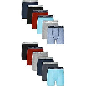 Amazon ~ Hanes Toddlers/Boys Boxer Briefs 2T - 5T, S -XL 10/12 pack $9.80 w/coupon