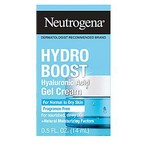 $9.97: $5 Walmart Cash + Neutrogena Hydro Boost Hyaluronic Acid Gel Cream, Travel Size Face Moisturizer, 0.5 fl. oz
