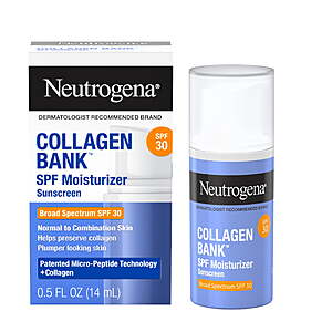 $9.97: $5 Walmart Cash + Neutrogena Collagen Bank Daily Face Moisturizer with SPF 30, 0.5 fl oz
